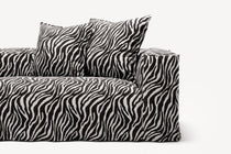 NOMAD - 4 Seat - Chenille Jacquard Zebra Black White