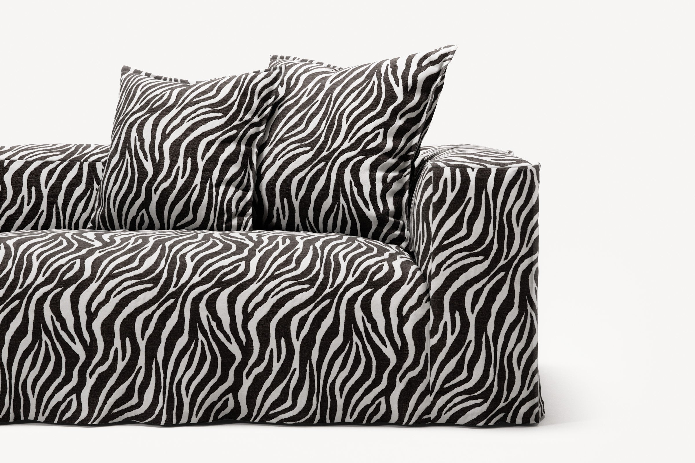 NOMAD - 4 Seat - Chenille Jacquard Zebra Black White
