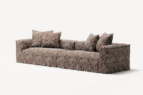 NOMAD - 4 Seat - Chenille Jacquard Zebra Brown White