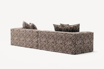 NOMAD - 4 Seat - Chenille Jacquard Zebra Brown White