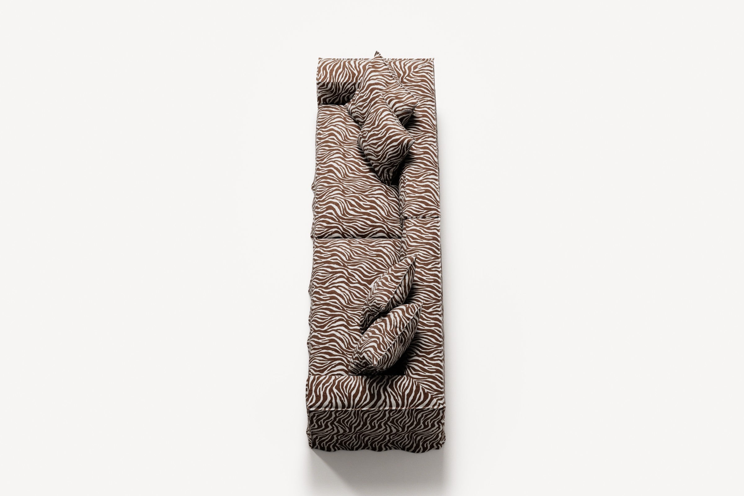 NOMAD - 4 Seat - Chenille Jacquard Zebra Brown White