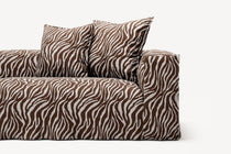 NOMAD - 4 Seat - Chenille Jacquard Zebra Brown White