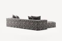 NOMAD - 4 Seater with Pouf - Chenille Jacquard Zebra Black White