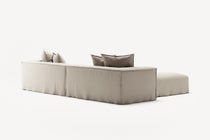 NOMAD - 4 Seater with Pouf - Pure Linen Off-White