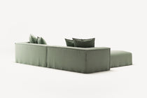 NOMAD - 4 Seater with Pouf - Pure Linen Vivid Green
