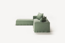 NOMAD - 4 Seater with Pouf - Pure Linen Vivid Green
