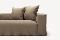 NOMAD - 4 Seater with Pouf - Pure Linen Natural