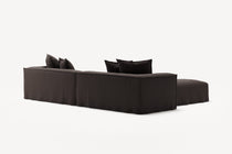 NOMAD - 4 Seater with Pouf - Pure Linen Truffle Brown