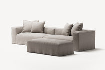 NOMAD - 4 Seater with Pouf - Textured Blend Beige