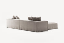 NOMAD - 4 Seater with Pouf - Textured Blend Beige