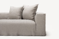 NOMAD - 4 Seater with Pouf - Textured Blend Beige