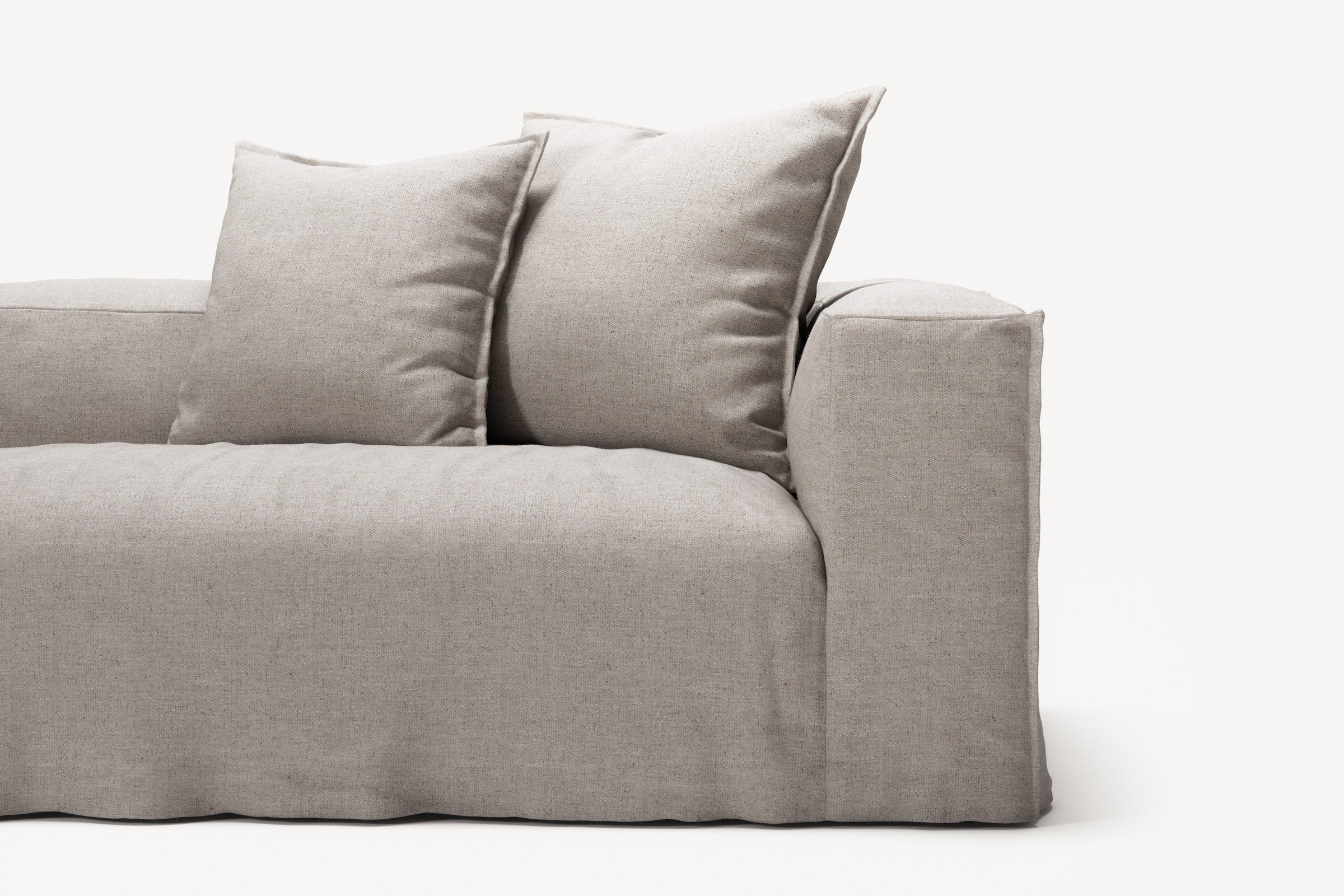 NOMAD - 4 Seater with Pouf - Textured Blend Beige
