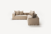 NOMAD - 5 Seat Corner - Left - Brushed Cotton Sandy Beige