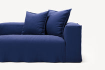 NOMAD - 5 Seat Corner - Left - Brushed Cotton Dark Blue