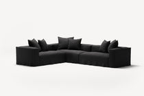 NOMAD - 5 Seat Corner - Left - Pure Linen Dark Charcoal