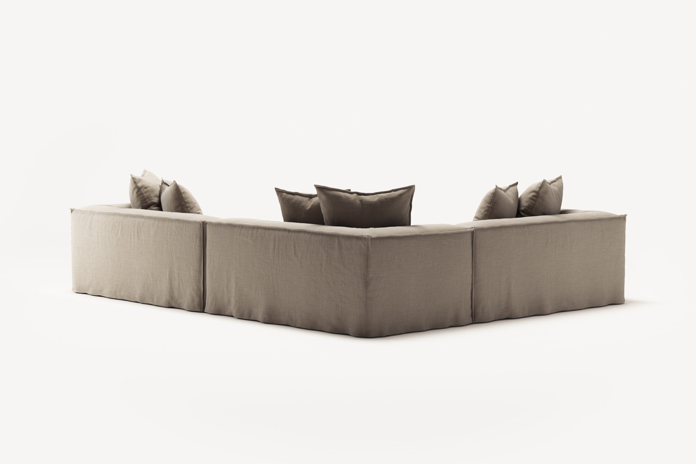 NOMAD - 5 Seat Corner - Left - Pure Linen Sandy Beige