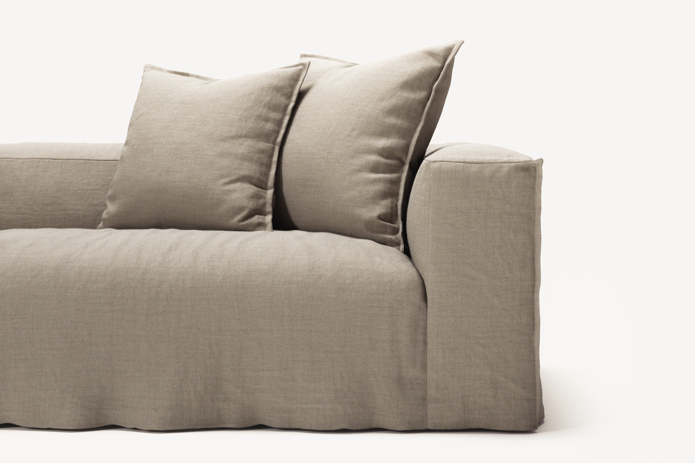 NOMAD - 5 Seat Corner - Left - Pure Linen Sandy Beige