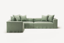NOMAD - 5 Seat Corner - Left - Pure Linen Vivid Green