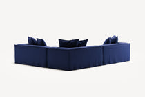 NOMAD - 5 Seat Corner - Right - Brushed Cotton Dark Blue