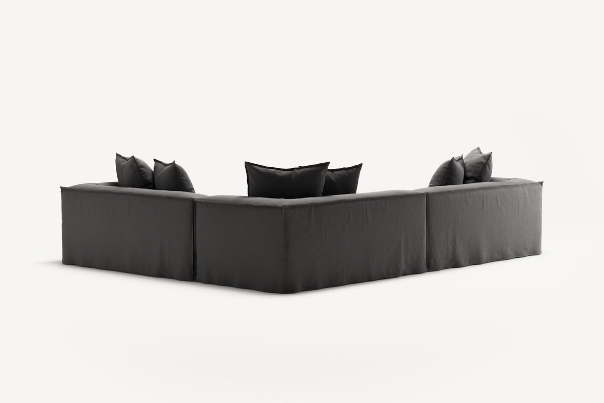 NOMAD - 5 Seat Corner - Right - Brushed Cotton Dark Gray