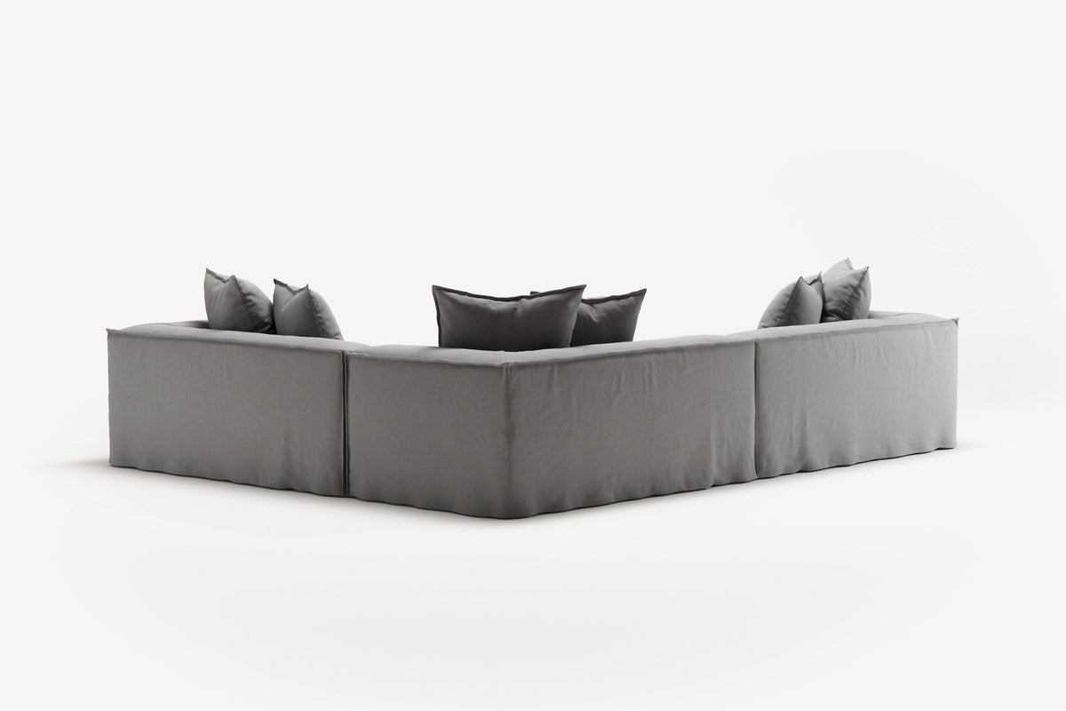 NOMAD - 5 Seat Corner - Right - Brushed Cotton Light Gray
