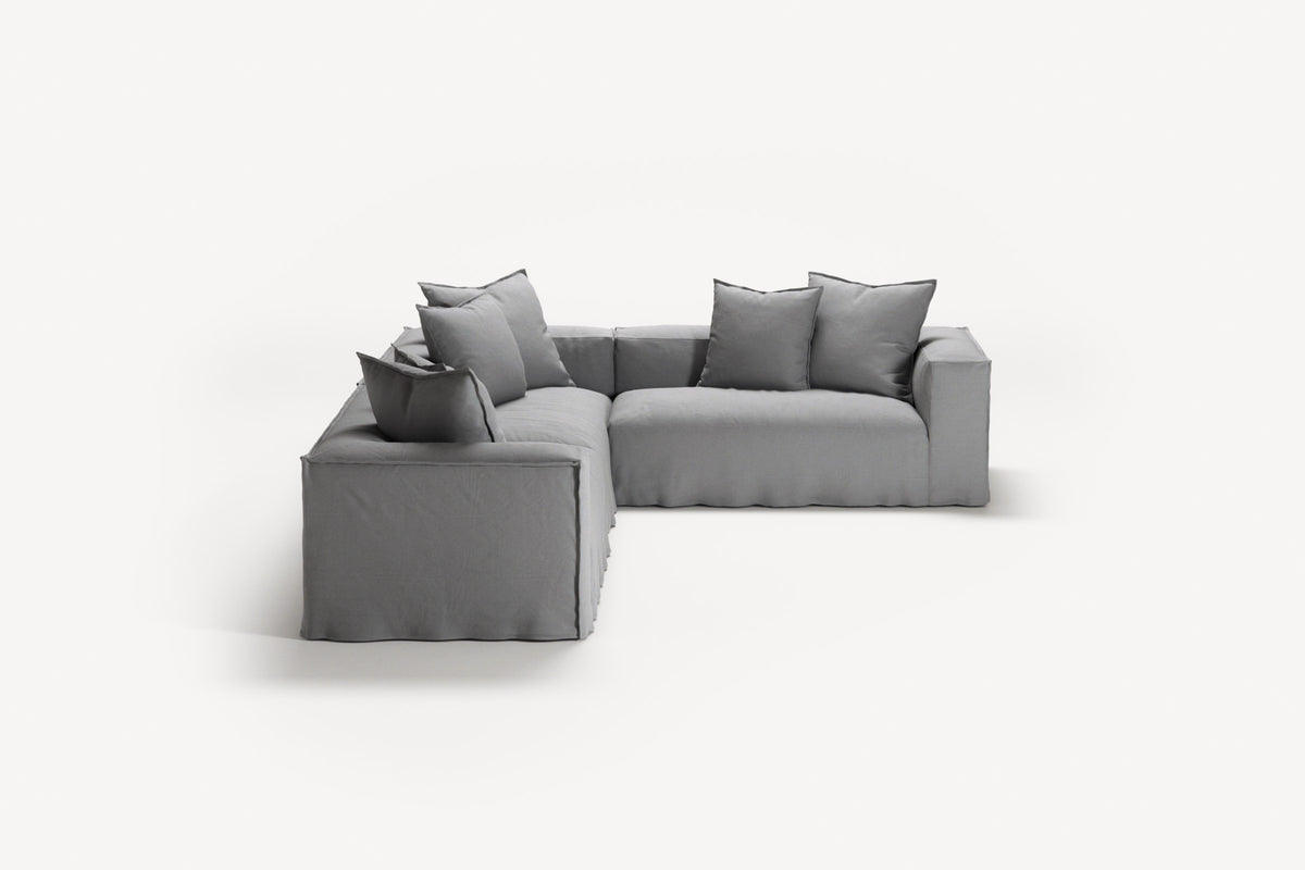 NOMAD - 5 Seat Corner - Right - Brushed Cotton Light Gray