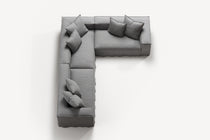 NOMAD - 5 Seat Corner - Right - Brushed Cotton Light Gray