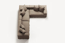 NOMAD - 5 Seat Corner - Right - Pure Linen Pale Gray