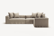 NOMAD - 5 Seat Corner - Right - Pure Linen Sandy Beige