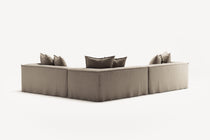 NOMAD - 5 Seat Corner - Right - Pure Linen Sandy Beige