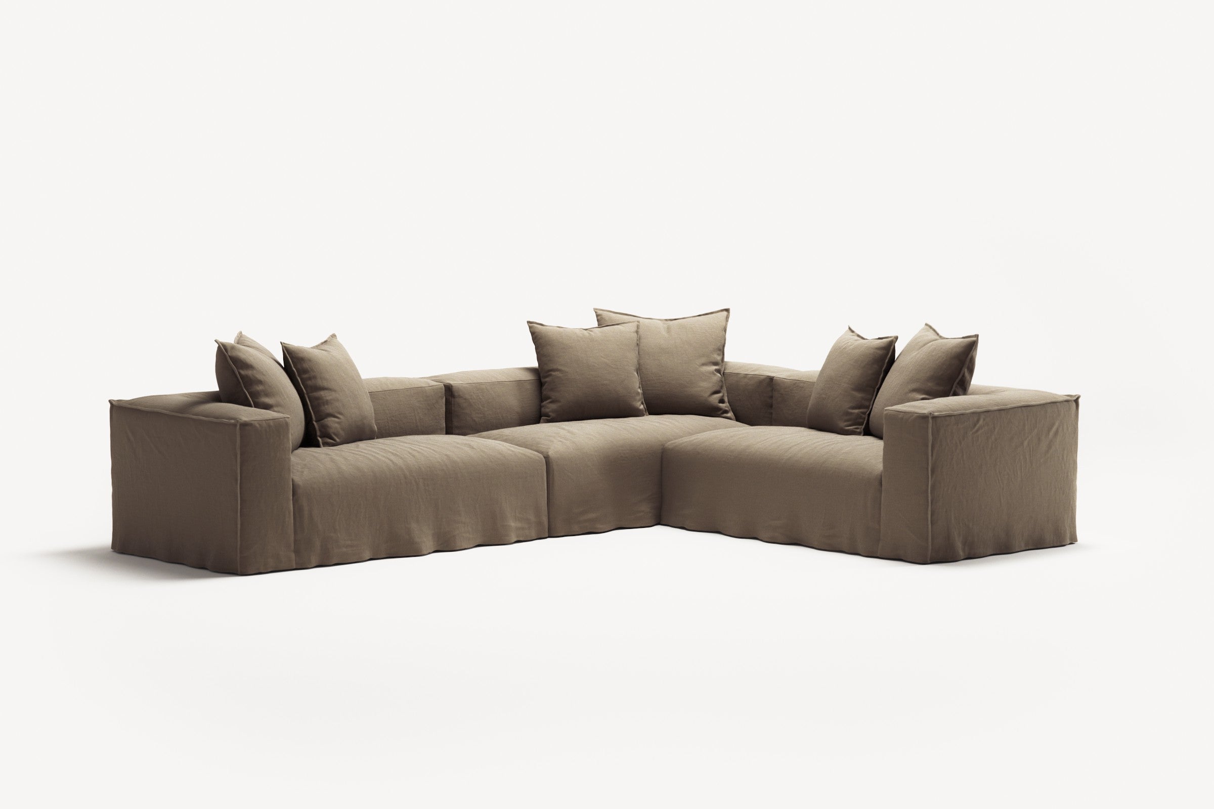 NOMAD - 5 Seat Corner - Right - Pure Linen Natural