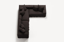 NOMAD - 5 Seat Corner - Right - Pure Linen Truffle Brown