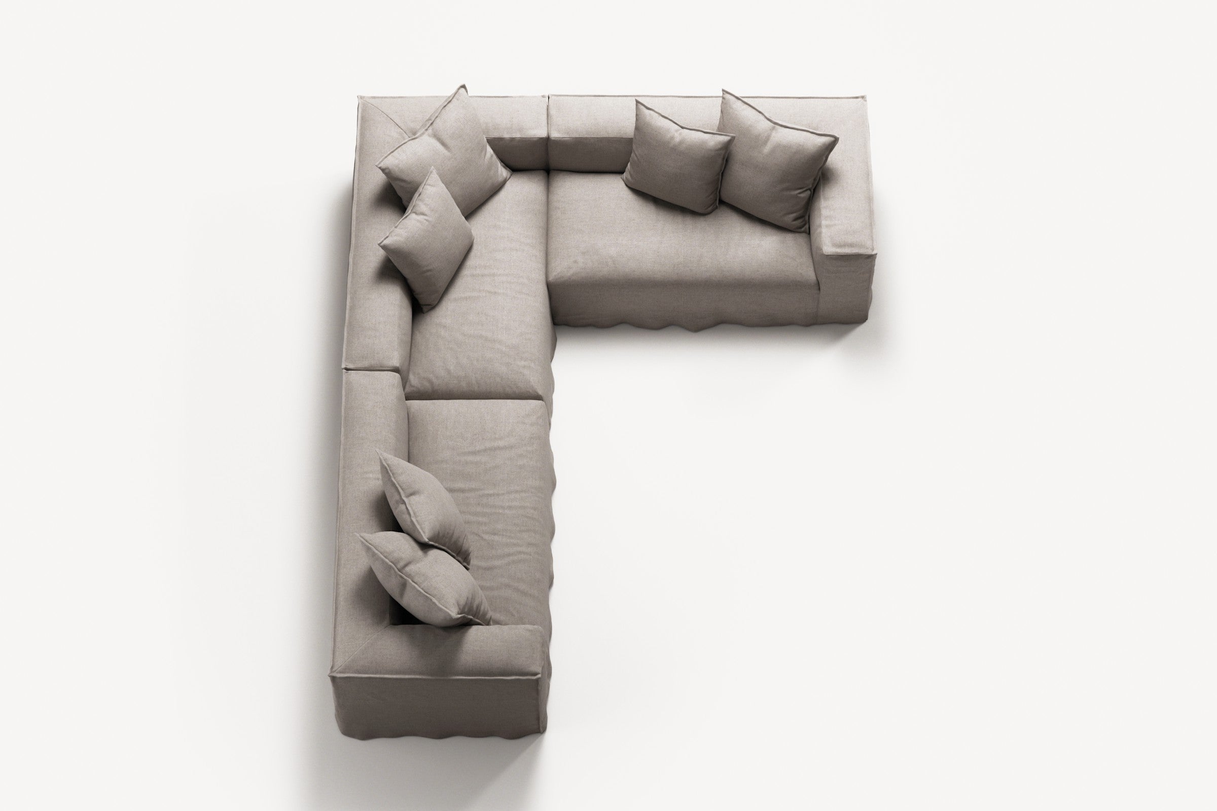 NOMAD - 5 Seat Corner - Right - Textured Blend Beige