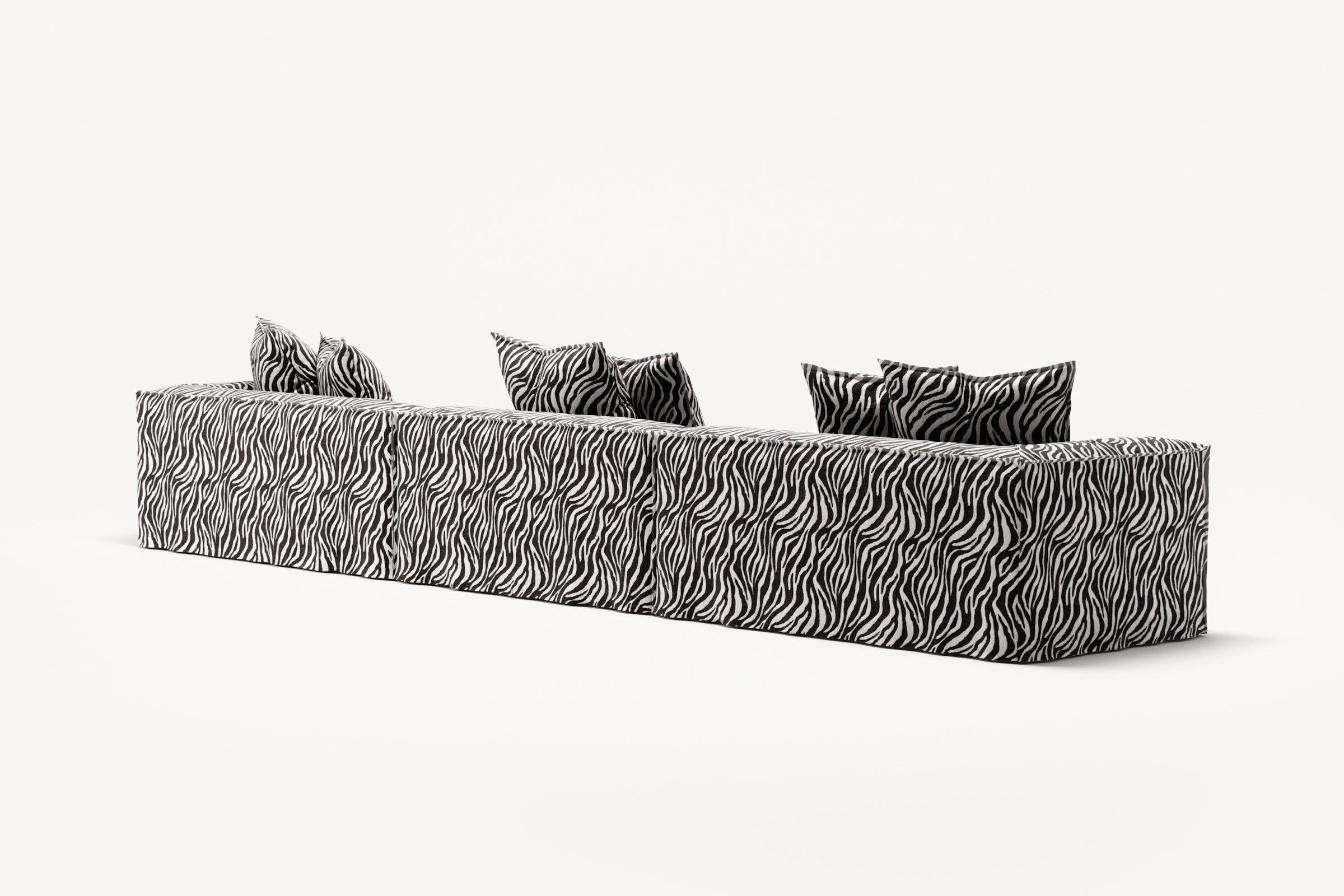 NOMAD - 5 Seat - Chenille Jacquard Zebra Black White