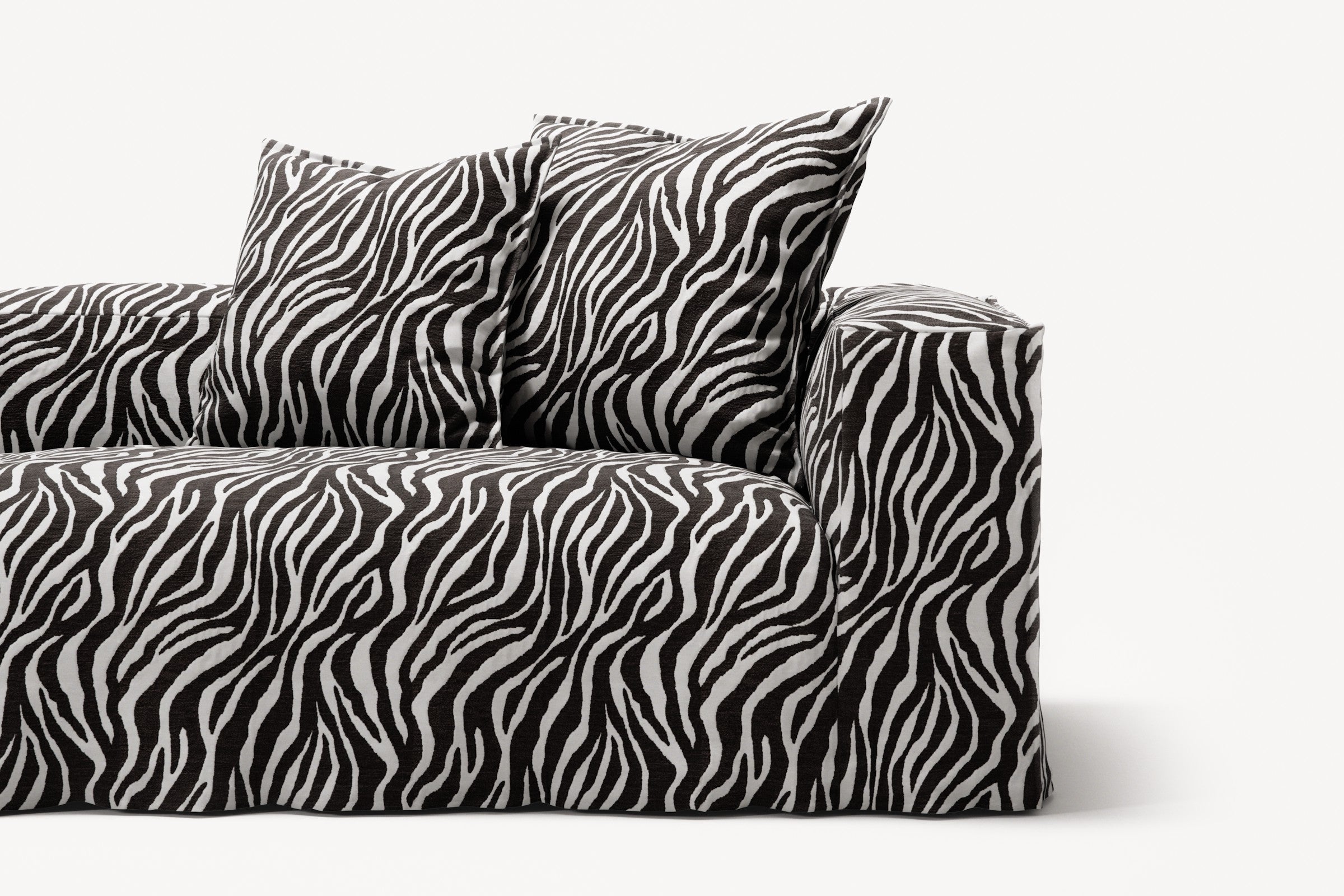 NOMAD - 5 Seat - Chenille Jacquard Zebra Black White