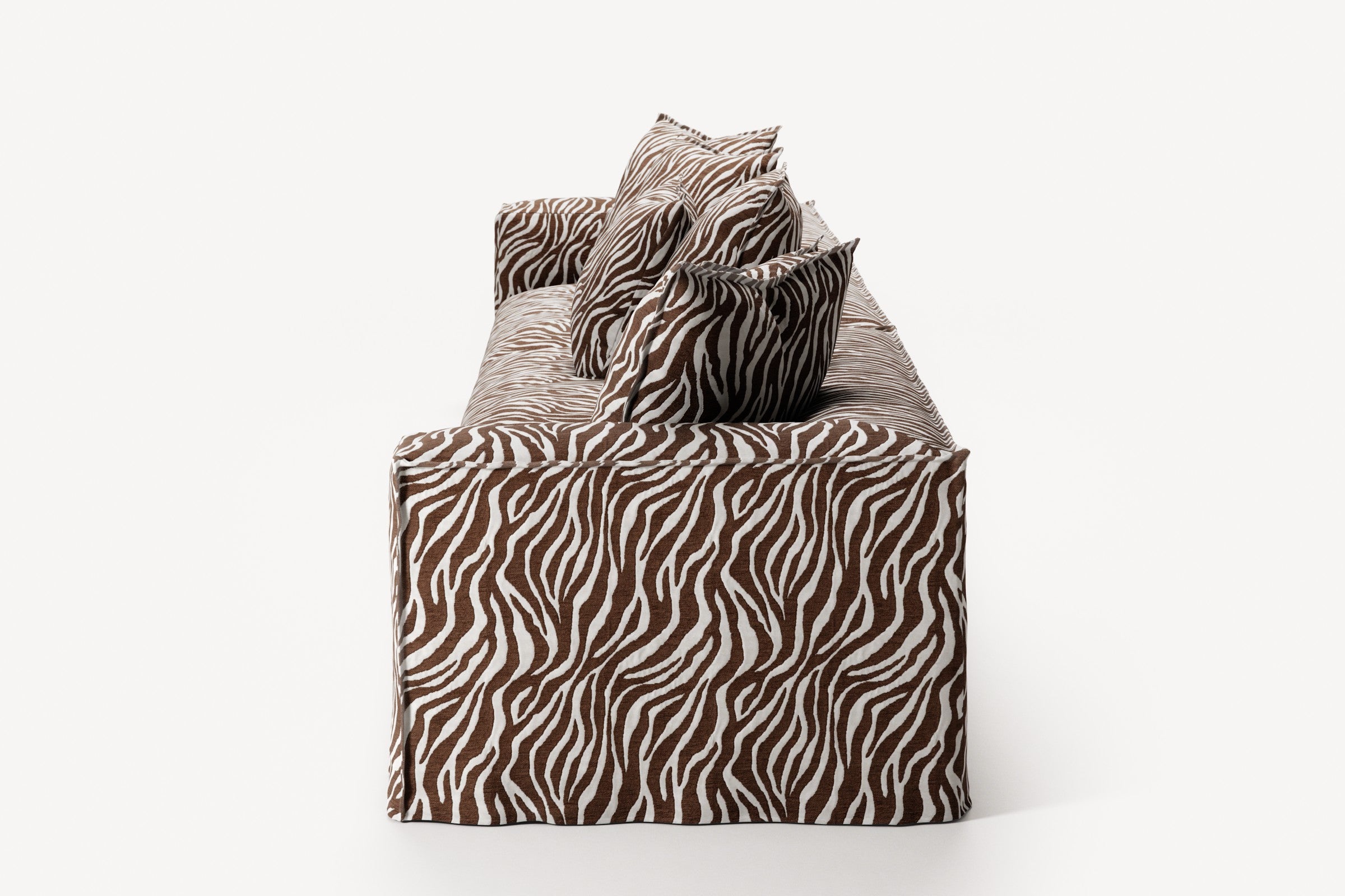 NOMAD - 5 Seat - Chenille Jacquard Zebra Brown White