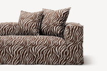 NOMAD - 5 Seat - Chenille Jacquard Zebra Brown White