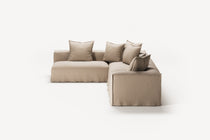 NOMAD - 5 Seat corner with open end - Left - Brushed Cotton Sandy Beige