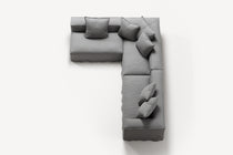 NOMAD - 5 Seat corner with open end - Left - Brushed Cotton Light Gray