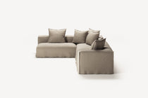 NOMAD - 5 Seat corner with open end - Left - Pure Linen Sandy Beige
