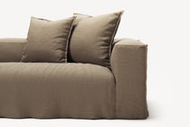 NOMAD - 5 Seat corner with open end - Left - Pure Linen Natural