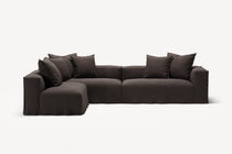 NOMAD - 5 Seat corner with open end - Left - Pure Linen Truffle Brown