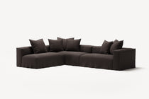 NOMAD - 5 Seat corner with open end - Left - Pure Linen Truffle Brown