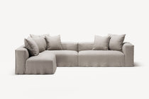 NOMAD - 5 Seat corner with open end - Left - Textured Blend Beige