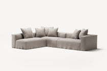 NOMAD - 5 Seat corner with open end - Left - Textured Blend Beige