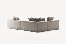 NOMAD - 5 Seat corner with open end - Left - Textured Blend Beige