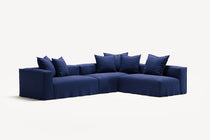 NOMAD - 5 Seat corner with open end - Right - Brushed Cotton Dark Blue