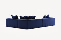 NOMAD - 5 Seat corner with open end - Right - Brushed Cotton Dark Blue