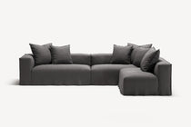 NOMAD - 5 Seat corner with open end - Right - Brushed Cotton Dark Gray