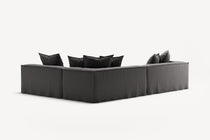 NOMAD - 5 Seat corner with open end - Right - Brushed Cotton Dark Gray